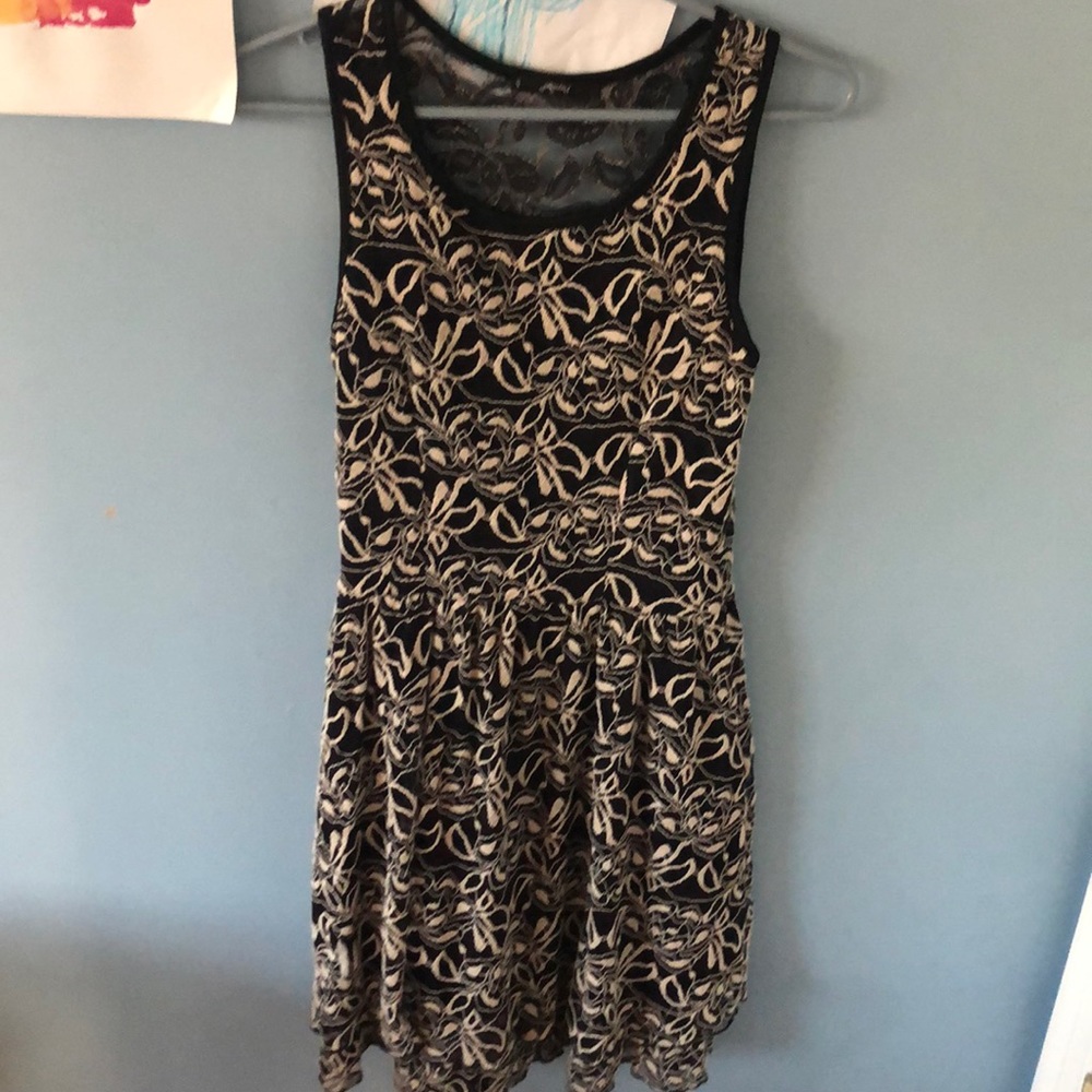 Black lace floral midi dress PERFECT CONDITION